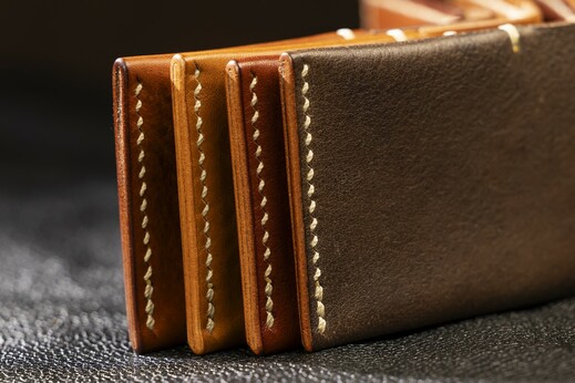 Kožené peněženky - Brašnářství Nosek Liberec - detail švu