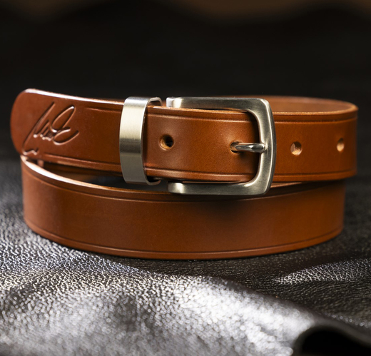 Kožený dámský opasek - Brašnářství Nosek Liberec - varianta hnědá